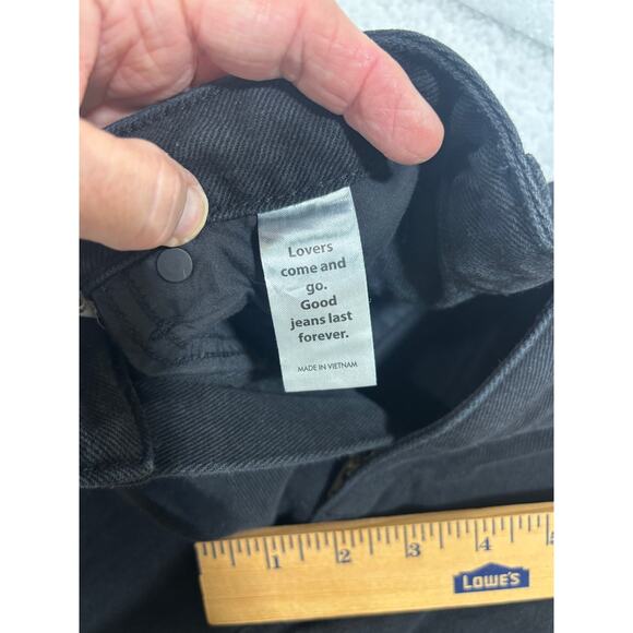 PacSun 90’s Boyfriend Distressed Black Jeans vtg inspired goth grunge - Picture 5 of 9